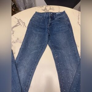 Forever 21 Glittery Denim flare Jeans